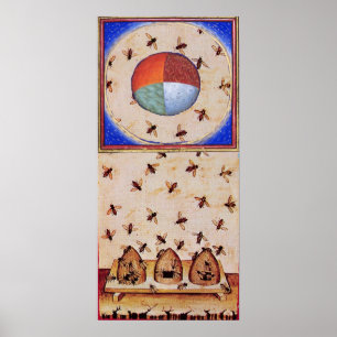 DANCE OF THE HONEY BEES  WITH FOUR ELEMENTS POSTER