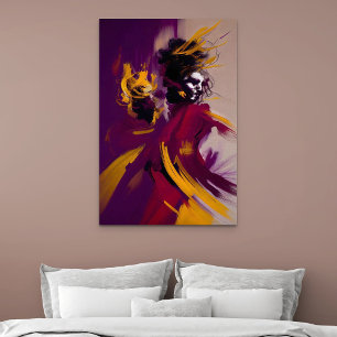 Dance Of The Mind – Expressive Abstract Figure Canvas Print