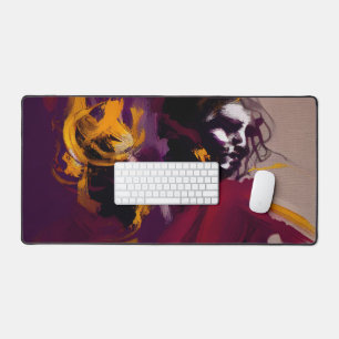 Dance Of The Mind – Expressive Abstract Figure Desk Mat