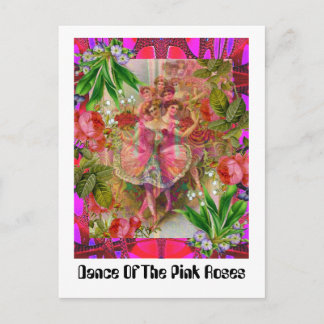 Dance Of The Pink Roses Postcard