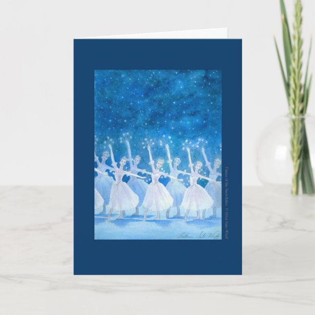 Dance of the Snowflakes Greeting Card w/ Quote (Front)