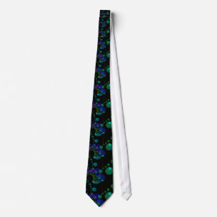Dance of the Spheres II – Cosmic Violet & Teal Tie