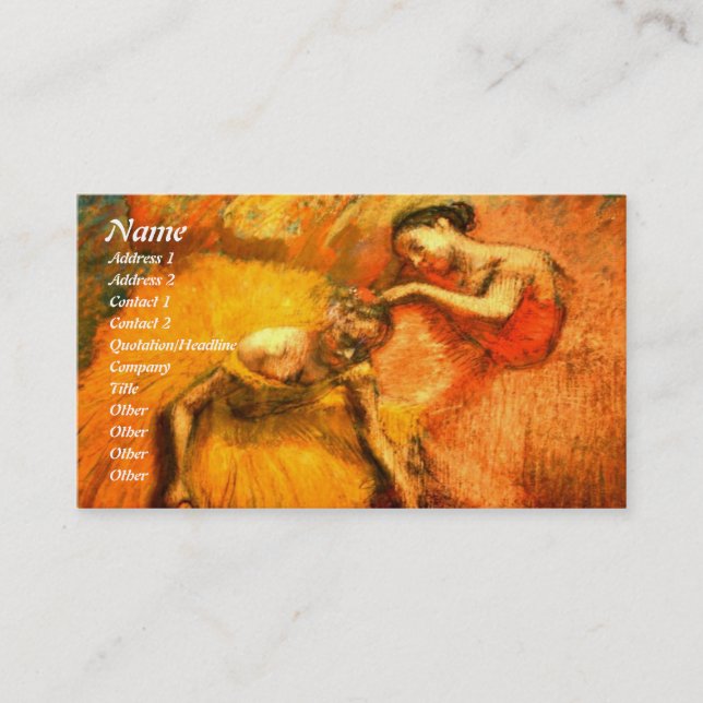DANCE or BALLET Business Cards (Front)