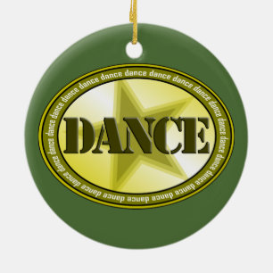 Dance Oval - Green Ceramic Tree Decoration