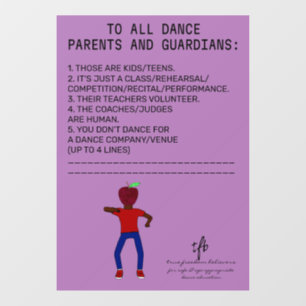 Dance Parent Reminder Apple Lavender