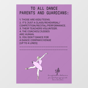 Dance Parent Reminder Sheep Lavender