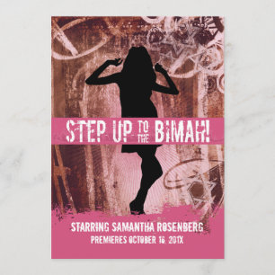 Dance Party Bat Mitzvah Invitation
