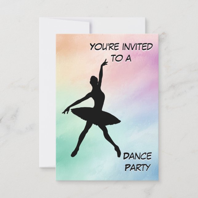 Dance Party Invitation (Front)