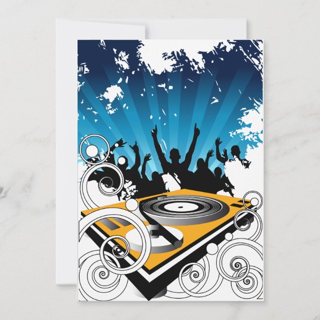Dance party invitation card (Front)