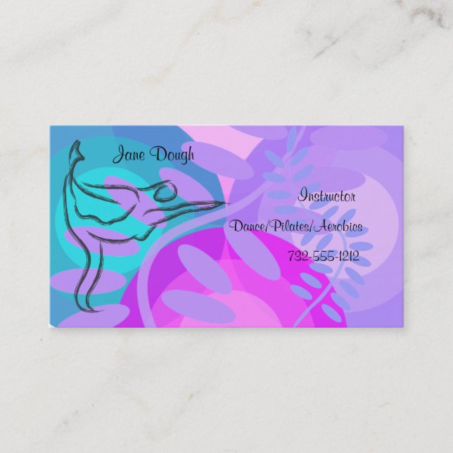 Dance Pilates Dance Appointment Card (Front)