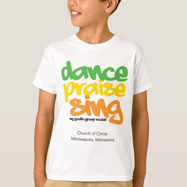 Dance Praise Sing Youth Group Peronsonalized Shirt (Front)