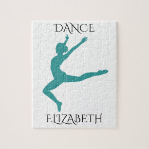 Dance puzzle with personalized name.