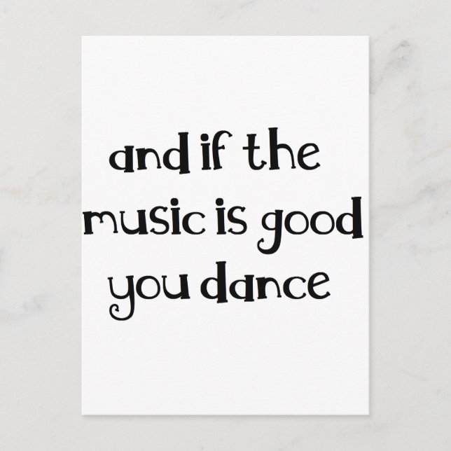 Dance quote postcard (Front)