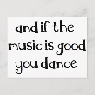 Dance quote postcard