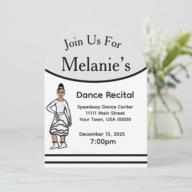 Dance Recital  #2 Invitation (Standing Front)