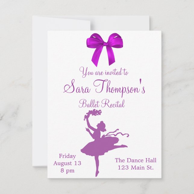 Dance Recital Invitation (Front)
