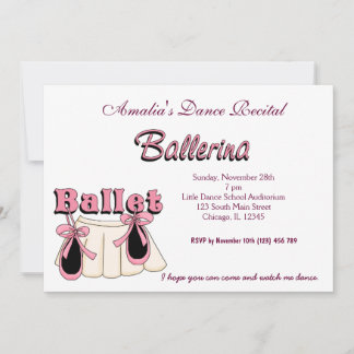 Dance Recital Invitation