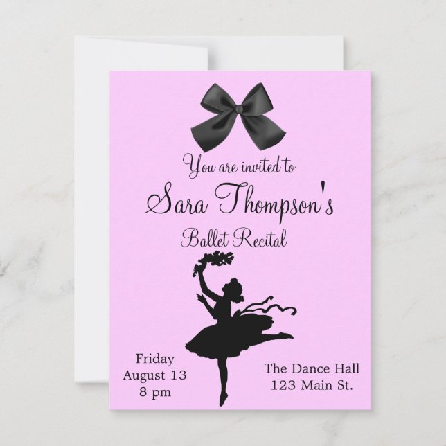 Dance Recital Invitation (Front)