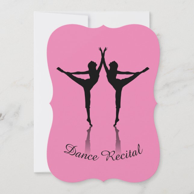 Dance recital invitation custom colour (Front)