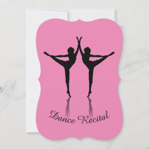 Dance recital invitation custom colour