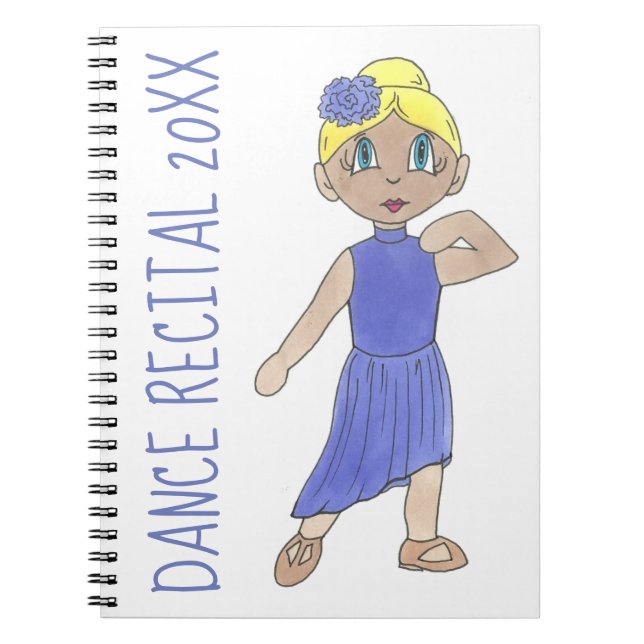 Dance Recital Memories Lyrical Modern Dancer Class Spiral Notebook (Front)