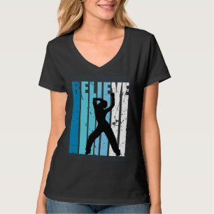 Dance Retro Believe Turquoise Girl Dancer Fan Woma T-Shirt