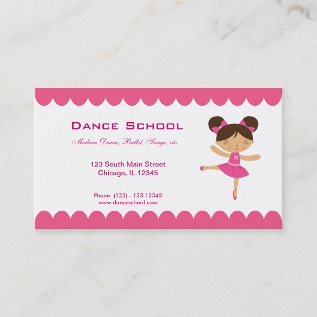 Dance School Business Card (Front)