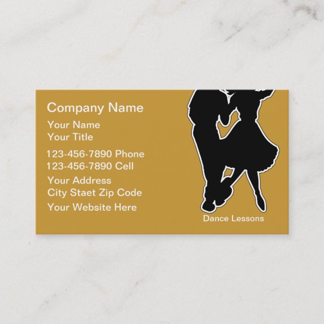 Dance School Business Cards (Front)