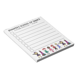 Dance School Studio Ballet Tap Jazz Acro Lyrical Notepad