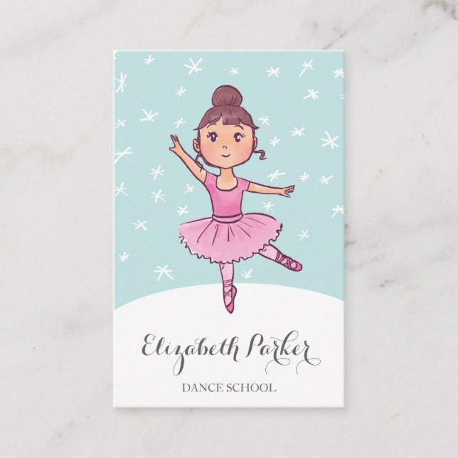 Dance school teacher business card (Front)