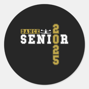 Dance Senior Night Dance Senior 2025 Graduation 14 Classic Round Sticker