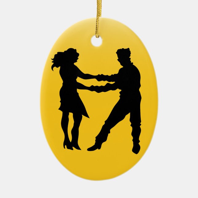 Dance - Shag, Jitterbug, BeBop- SRF Ceramic Tree Decoration (Front)