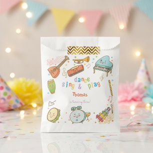 Dance sing and play kids birthday favour bags