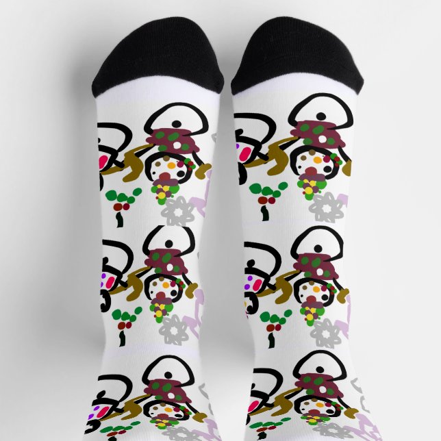 Dance Snowman and Snowwoman Socks (Top)