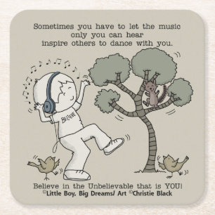 Dance Square Paper Coaster