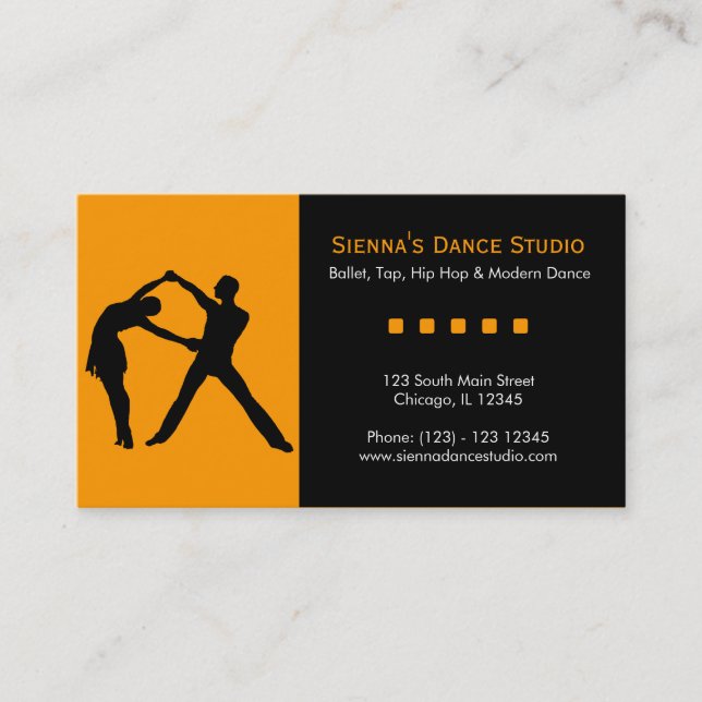 Dance Studio Business Card (Front)