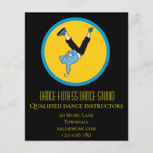 Dance studio hip hop dance lessons business flyer