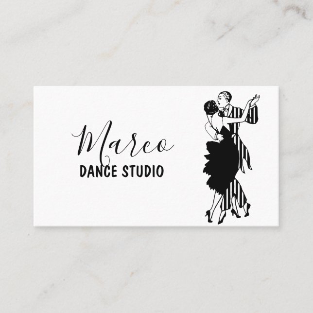 Dance Studio Lessons Business Card (Front)