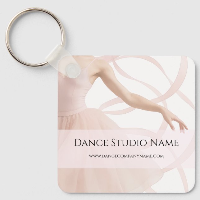 Dance Studio Soft Pink Key Ring (Front)