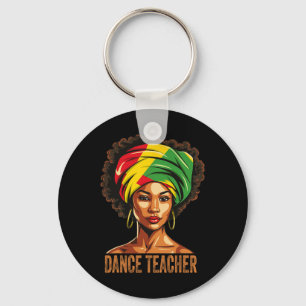 Dance Teacher Afro African American Black History Key Ring