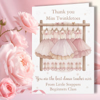 Dance Teacher Ballet Thank You Card