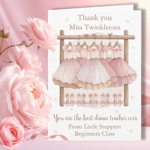 Dance Teacher Ballet Thank You Card