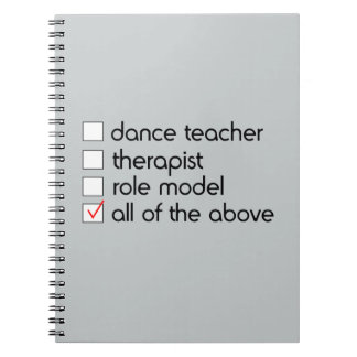 Dance Teacher Checklist Notebook