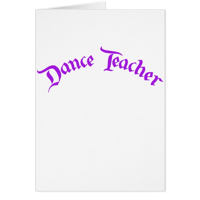 Dance Teacher (customise) (Front)