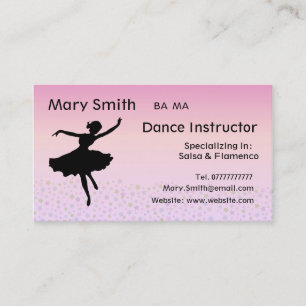 Dance Teacher / Dancing Instructor Business cards