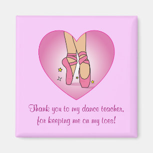 Dance Teacher Thank You: Ballet Shoes Magnet