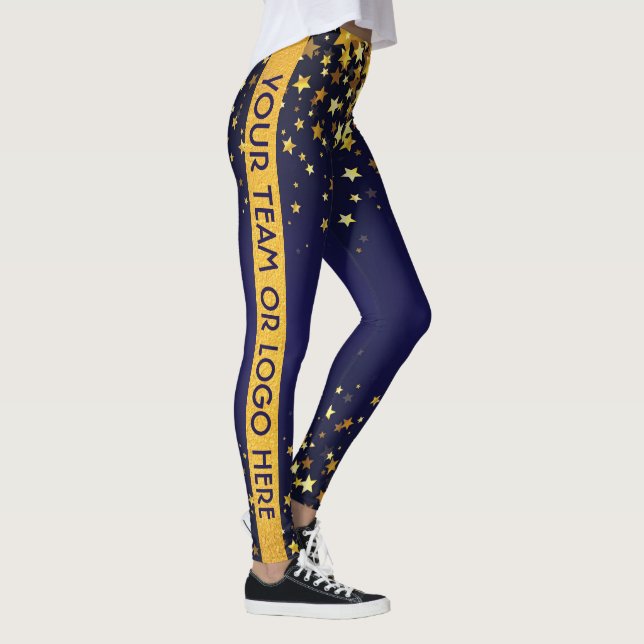 Dance Team Cheerleader Drill Custom Logo Leggings (Right)