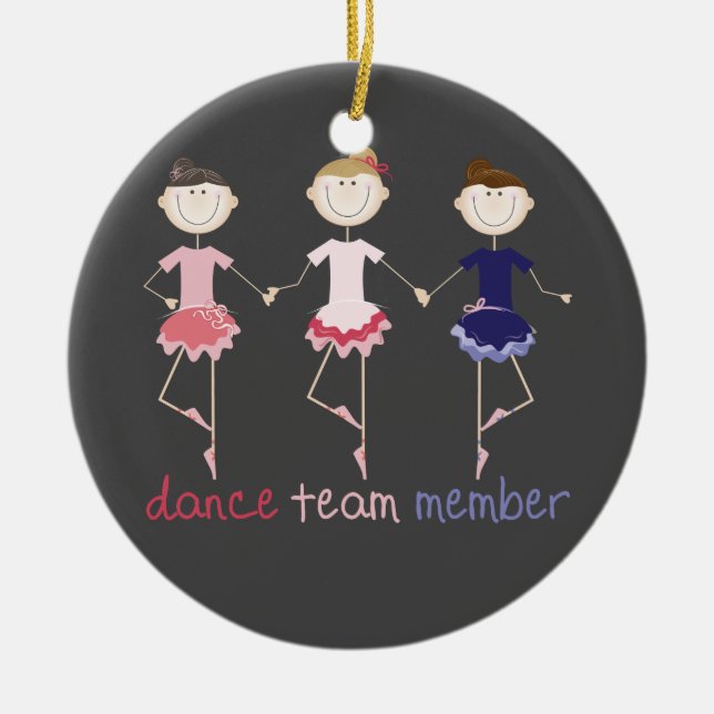 Dance Team Member Ceramic Tree Decoration (Front)