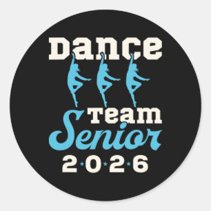 Dance Team Senior 2026 Senior Night Graduation Gra Classic Round Sticker