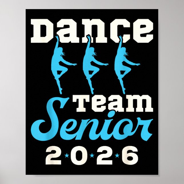 Dance team senior 2026 senior night graduation gra poster (Front)